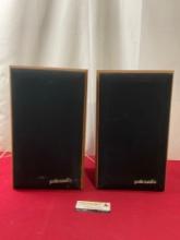 Pair of Polk Audio Monitor Speakers, measures approx. 14.5h x 9w x 8d inches