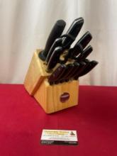 Kitchenaid Knife Block, 6 Steak Knives & 7 Tools + Block, 14 piece Set