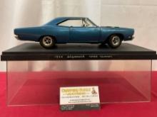 ERTL 1968 Plymouth Road Runner Model Car, in display case, approx 11 inches, 1:18 Scale