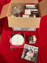 Box of Vintage Home Audio Music & Radio Tape Recordings & Assorted Reels. See pics.