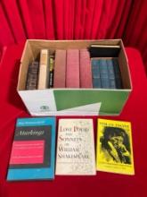 14 pcs Vintage Book Collection. Walden by Thoreau, World of Mathematics & More! See pics.