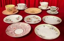 14 pcs Charming Vintage China Ceramic Tea Cup & Saucer Assortment. See pics.