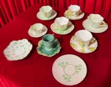 16 pcs Charming Vintage China Ceramic Tea Cup & Saucer Assortment. See pics.