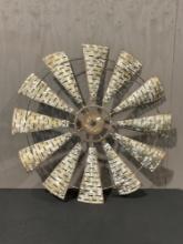 Windmill Decor Wall Hanging, 35 inches in diameter, rustic outdoor decor