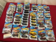 35 Hot Wheels Diecast Cars in packaging, Race Day, Speed Graphics, ,Race Team, Factory Fresh & more