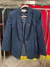 Vintage Women's Size 4 Miss Pendleton Navy Blue Wool Blazer w/ Duck Lapel Pin. See pics.