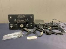 Mobilpage C 522 Motor Coach Radio PA System w/ pair of microphones, Motorola Speaker, & brackets