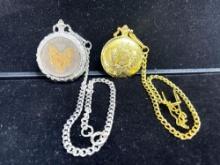 2 x pocket watches US Comm. Gallery w/ 2009 Silver .999 OZ Silver Eagle / American Civil war Comm
