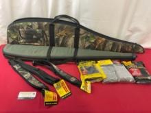 Pair of Rifle Soft Cases, 3x Butler Creek Slings, 4 Gun Socks in packaging, Large & Small Ammo Ca...