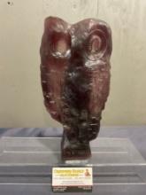 Rare 1969 Daum Owl Sculpture LE #d 149/150, Large Slag Glass Purple piece by Maurice Legendre