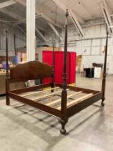 Vintage Drexel Mahogany? Wood 4 Poster King Sized Bed Frame. Excellent Condition. See pics.