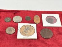 American & Foreign Coins Some silver, S. Dakota Wooden Nickel, 1943 Silver Quarter, Plus more