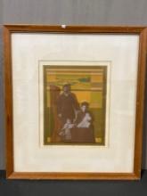 Unique Abstract Expressionist Litho Signed & #d 2/19 piece titled Beginnings by Marilyn Loft 1974