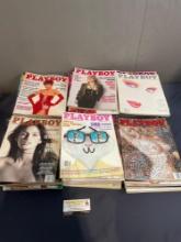 Assortment of Playboy Magazines, Vintage 1980s-1990s, approx 35-45 pieces