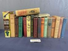 18 Vintage Books, Mostly Western themed, Jack London, Zane Grey, Burns, Dickens, Western Folklore