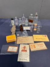 Vintage The Owl Drug Ephemera & Marked & Labeled Bottles, approx 17 pieces