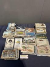 Large Selection of Antique & Vintage Postcards from around the world, w/ stamps, Early 1900s-1950s