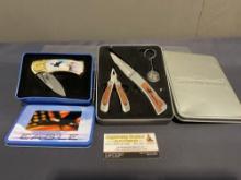 Eagle Marked Pocket Knife in tin case & Winchester Gift Set, Pocket Knife, Small Multitool & keyr...