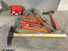 8 pcs Hand Tools incl. Task Force, Craftsman Wrenches, Plumb, Estwing Hammer. See pics.
