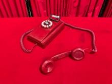 Cute Modern Crosley Red Plastic Telephone Model CR55. Very Good Condition. See pics.