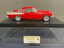 1957 Studebaker Golden Hawk Car Model, in display case, 1/18 Scale