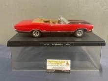 1969 Plymouth GTX Car Model, Convertible in display case, 1/18 Scale