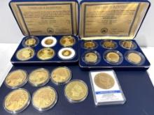 Nice collection of replica, gold proof sets, & Assorted Replica Buffalo's , Double Eagles See pics