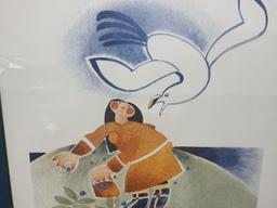 Framed Signed & #d 160/950 Rie Munoz Watercolor Lithograph, titled Marry Me My Dear, 14.5h x 16w in