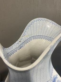Pair of Antique Ironstone pieces, Bates, Walker & Co. Pitcher & J. Clementson Bowl, marked Siam