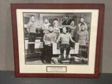 Framed Star Trek The Original Series Photo Signed by Bridge Crew, Shatner, Nimoy, Nichols, Kelley &