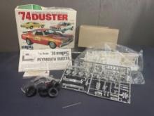 Vintage & RARE MPC 1/25 Scale Model Kit Plymouth 1974 Duster, NIP