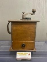 Vintage Coffee Grinder, Cast Iron Pieces, 11 inches tall