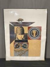 Vintage 70s Lithograph "Pandora III" Ltd. Ed. 10/65 Signed by J. Asquith. 22" x 28" See pics.