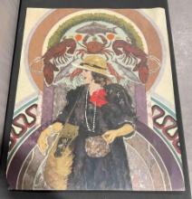 Vintage 70s Lithograph "Harrods" A/P Artist Proof Signed J. Asquith. Measures 22" x 28" See pics.