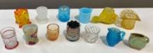 13 pcs Vintage Toothpick Holder Assortment. 12x Glass, incl. Boyd. Excellent Condition. See pics.