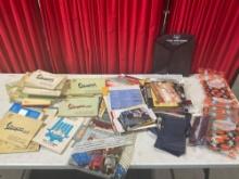 Large Assortment of Vespa Manuals, Paperwork, Magazines, & Seat Covers, Vespa 125 & 150