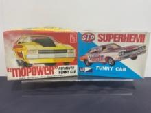 AMT & MPC 1:25 Scale Model Car Kits, Plymouth Funny Cars, Mopower & Superhemi