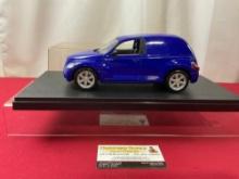 2002 Chrysler Panel Cruiser Model Car, in display case, approx 9 inches, 1:18 Scale