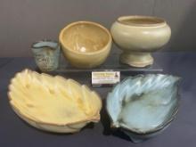 5 Frankoma Pottery Pieces, Shape numbers:# 7A, 22, 2x 226, & 233, Glazed Terracotta