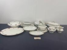 Canterbury, Bayreuth & Harmony House China, 11 pieces, Servingware, Platters, Tureens & Gravy Boats