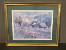 Framed Signed #d 759/950 Lithograph titled Hill Country Christmas by Michael Sloan, 28h x 33w, w/...