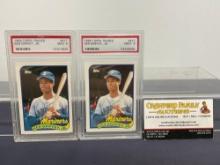 Pair of Matching PSA Graded #9 Mint 1989 Topps Traded Ken Griffey Jr Baseball Cards
