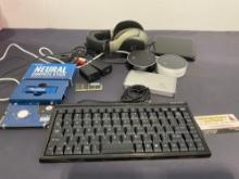 Sennheiser HD595 Headphones, Movidius Neural Compute Stick, Gearhead keyboard, 2 Amazon Echos & m...