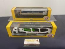 Pair of M2 Auto-Haulers in box, 57 Dodge COE 700 Truck & Trailer & 1971 Dodge Charger R/T Hemi