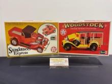 Pair of Car Model Kits, 1:24 Scale Revell Sundance Express Model A & Woodstock Ford Model A Woody