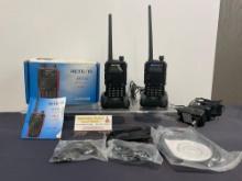 Retevis RT5 Long Range Dual Band Walkie Talkies & Headpieces, original box, & Chargers
