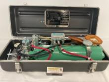 Vintage Stephenson Minuteman Resuscitator in case, Oxygen Tank, signs of age, old rubber