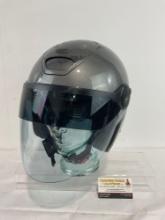 Nolan Motorcycle N42 Helmet, Size L, made in Italy, Metallic Grey, some wear on top