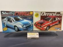 Pair of Sealed Model Car Kits, 1:25 Scale, MPC Dodge Shelby Charger & Omni 024
