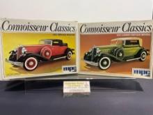 Pair of Model Car Kits, 1:25 Scale, Connoisseur Classics 1932 Chrysler Roadster & LeBaron Imperial